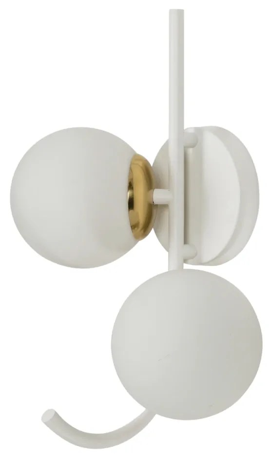 Arandela Astral 18X36,5X29Cm 2Xg9 Globo Ø12Cm - Usina 16947/2 (PT / CB-PV - Preto Texturizado / Cobre Brilho Polido Verniz, TRANSPARENTE)