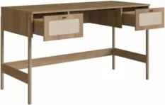 Mesa Escrivaninha Home Office Pés Madeira Arlo A10 Hanover - Mpozenato