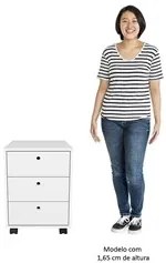 Conjunto Escritório Home Office 4 Peças Nil A06 Branco - Mpozenato