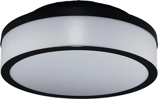 Plafon Sobrepor Aluminio Santorini - PRETO