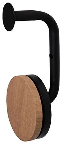 Cabideiro Swan Parede Carvalho Natural Base Preto - 77263 Sun House