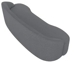 Sofá 3 Lugares para Sala de Estar Living 180cm Theo D06 Bouclê Cinza -