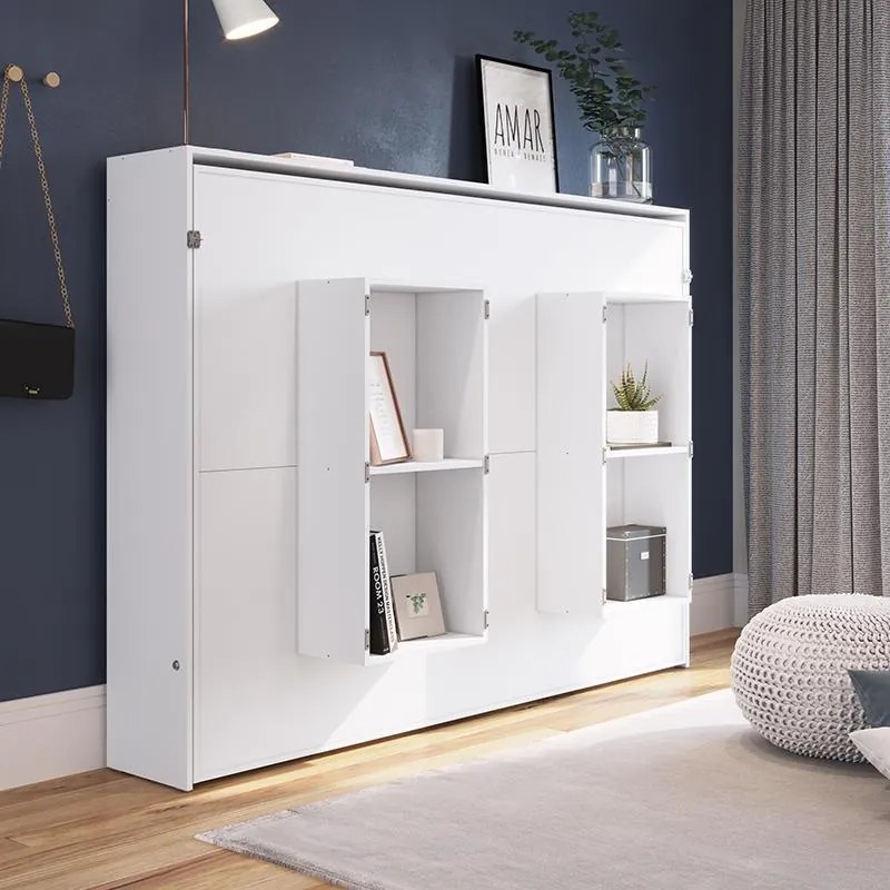 Cama Quarto Articulável Horizontal Casal Latino Retrátil - Branco