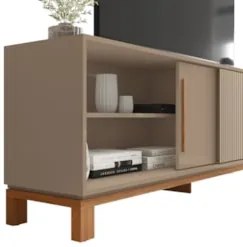 Rack Bancada Para TV 65 Pol 180cm Lucca Areia/Freijó C01 - Mpozenato