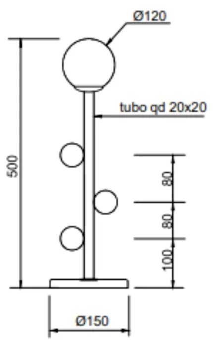 Abajur Graça Ø15X50Cm 01Xg9 Globo 12Cm - Usina 90030/1 (CP-M - Champanhe Metálico, Cristal (Transparente))