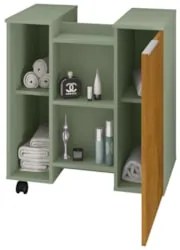 Gabinete Banheiro Para Pia 1 Porta Pequin Pistache/Naturalle - Bechara
