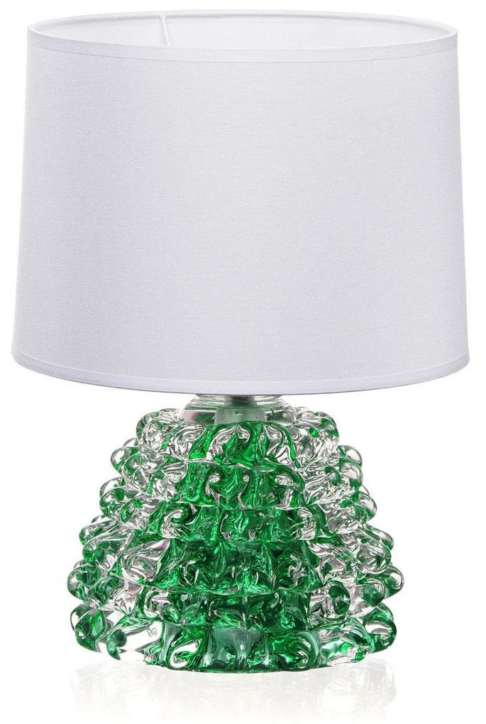 Kit Abajur de Murano Sottile Riccio P + Cúpula - Verde Folha Verde Folha