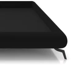 Cama Casal Base Box 138x188cm Pés de Ferro Cold Z37 Veludo Preto - Mpo