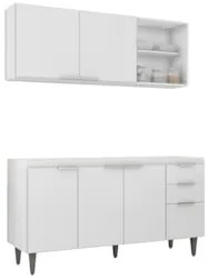 Armário de Cozinha CP01 Para Pia 150cm Pérola Z34 Branco    - Mpozenat
