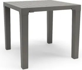 Mesa Niala Quadrada Cinza Basalto 80cm em Polipropileno Plaxmetal