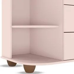 Cômoda Infantil com Cantoneira e 4 Gavetas 100% MDF New Lorena Rosê -