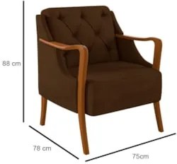 Kit 2 Poltronas Decorativas para Sala de Estar Capitonê Lapa Z32 Velud