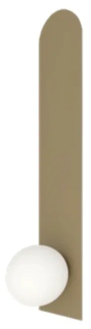 Arandela Aliança 13X65X13Cm 01Xg9 Globo 10Cm - Usina 90035/1 (PT / CB-P - Preto Texturizado / Cobre Brilho Polido, Branco (Fosco))