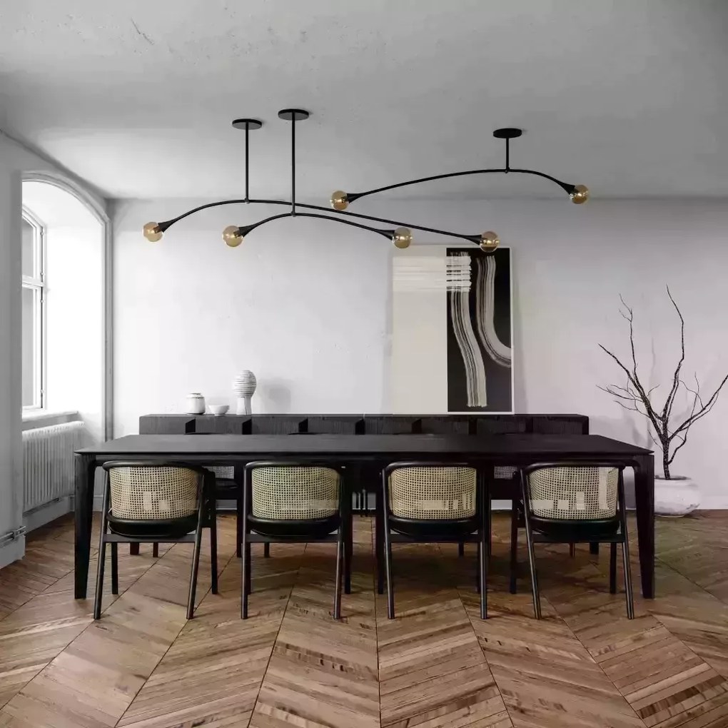 Pendente Jazz Haste Horizontal 175Cm Fixa 11X200X74Cm 2Xe27 - Usina 52... (AO-F - Azul Oceano Fosco)