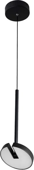Pendente Led Aluminio Preto 12W 3000K Luna