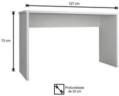 Conjunto Escritório 2 Peças Mesa Gávea e Estante Office Branco - Móvei