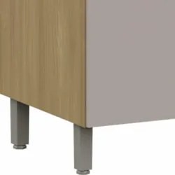 Balcão de Cozinha Com Tampo 80cm 2 Portas Mirella Freijó/Cinammon L01