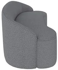 Sofá 3 Lugares para Sala de Estar Living 180cm Theo D06 Bouclê Cinza -