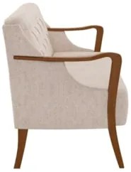 Poltrona Namoradeira 2 Lugares 135cm Capitonê Lapa Z32 Linho Cinza - M