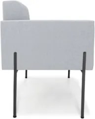 Poltrona Para Sala Pé Metal Preto Kit 2 Ana Bouclé Cinza - Ibiza