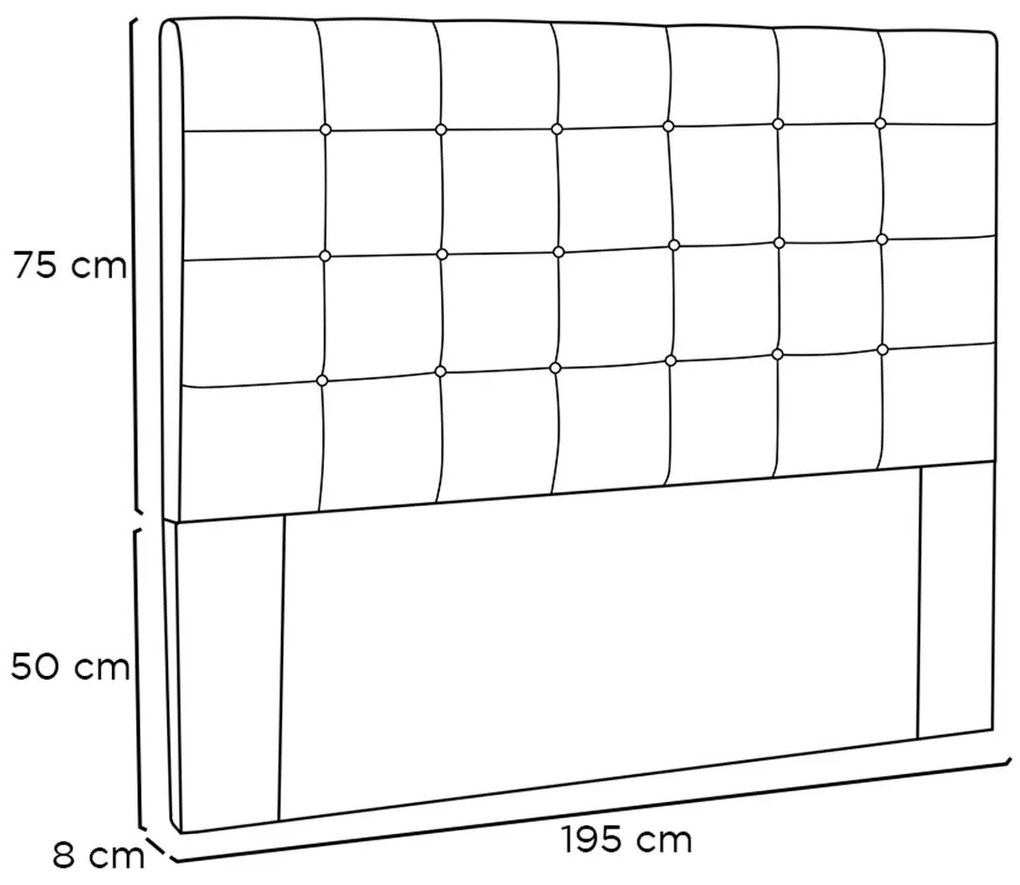 Cabeceira Estofada Polônia 195cm King Size Suede - ADJ Decor