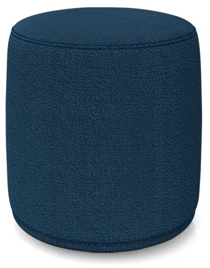 Puff Redondo Orgânico para Sala Malu Bouclê M11 - D'Rossi - Azul