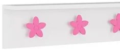 Cabideiro de Parede Infantil Ganchos Estrela Light Star P13 Branco/Pin