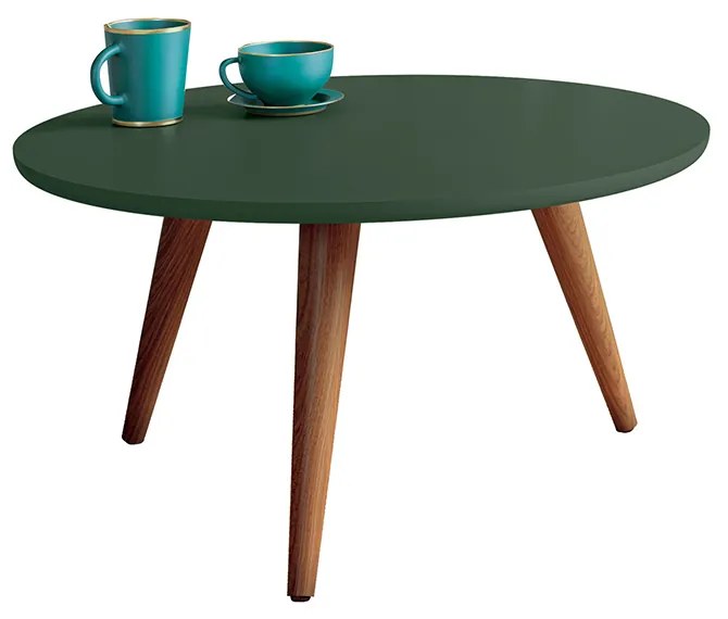 Mesa de Centro Sala de Estar Recepção 60cm Pés Palito Tailân Verde Pistache G26 - Gran Belo