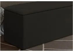 Calçadeira Baú Casal 140cm Paris Veludo Chocolate - JS Móveis