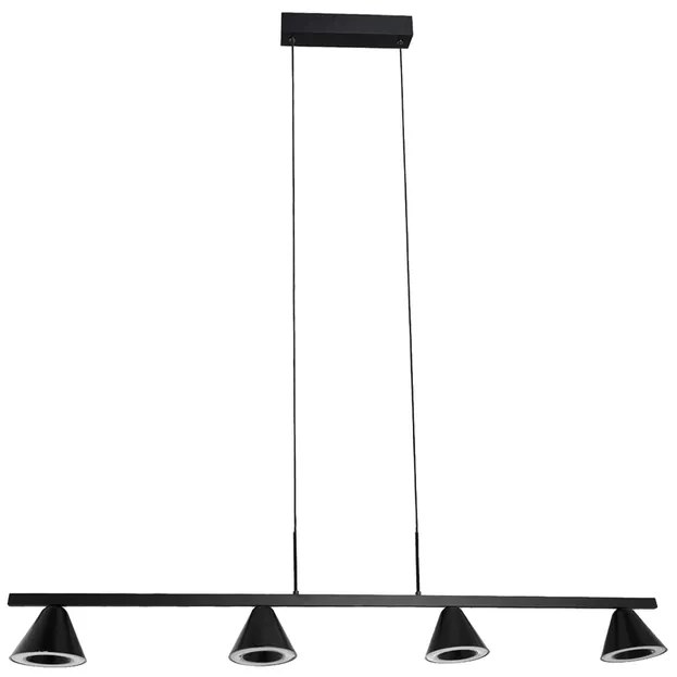 Pendente Led Metal Aluminio 38W 3000K Flora - PRETO
