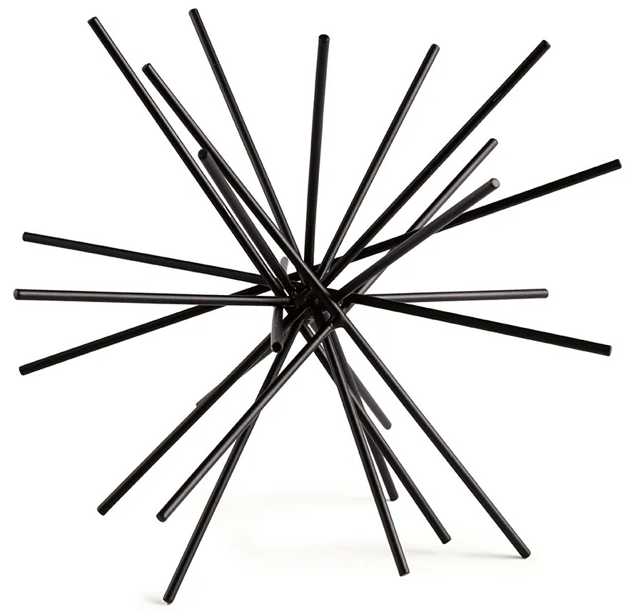 Enfeite Decorativo Ouriço em Metal para Escritório Preto 12 cm M02 - D'Rossi