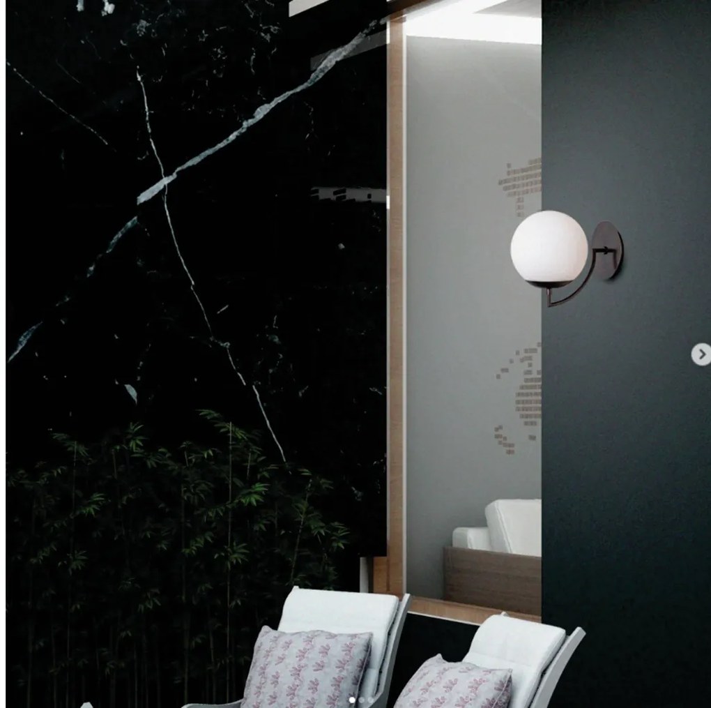 Arandela Allen 20X27,2X24,9Cm 1Xe27 Alumínio E Globo Ø20Cm - Usina 250... (BT - Branco Texturizado, FOSCO)