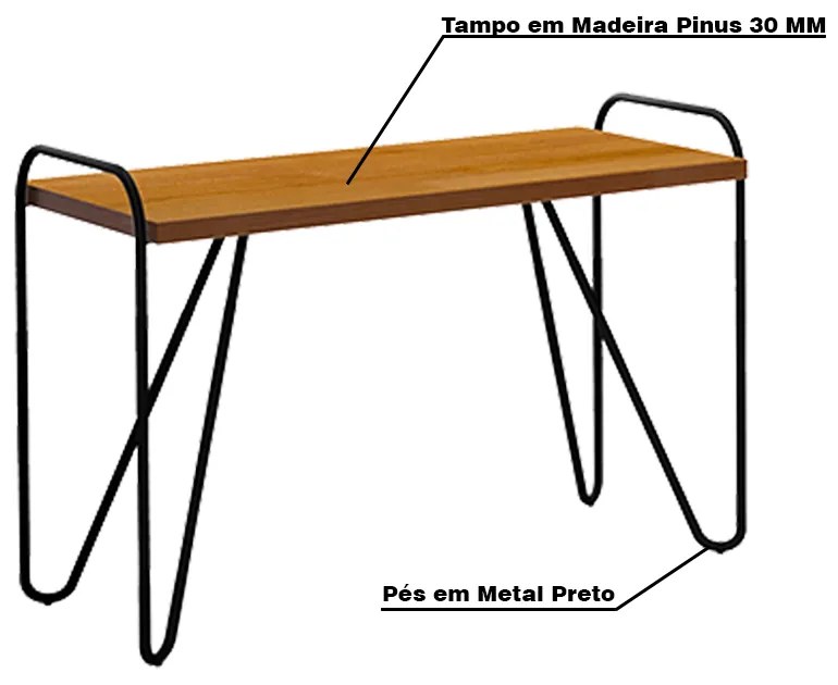 Mesa Lateral Decorativa Sala de Estar Lourenço Castanho G37 - Gran Belo