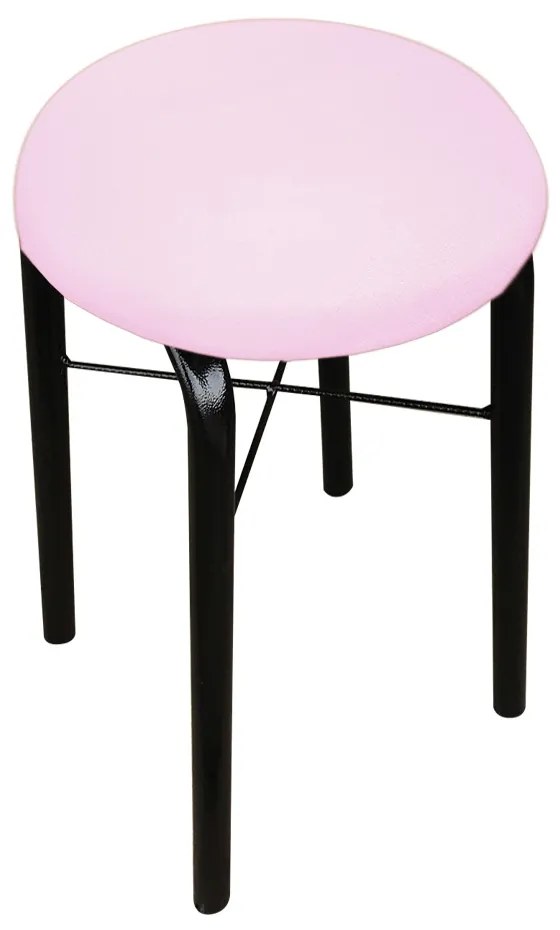 Banqueta Baixa Manu Suede Rosa Bebê D'Rossi