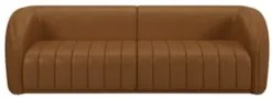 Sofá Decorativo 4 Lugares 332cm e Poltrona Meris Z32 Sintético Caramel