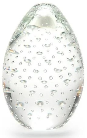 Peso Tela Grande Oval Transparente Murano Cristais Cadoro
