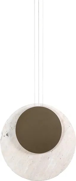 Pendente Led Aluminio Marmore 22,4W 127V 3000K Bolle Rock - MARROM