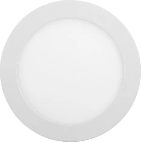 Plafon Led De Sobrepor Redondo Branco 12W Moldura - LED BRANCO QUENTE (3000K)