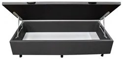 Base Box Baú para Cama Solteiro 88x188cm Liz S05 Sintético Cinza - Mpo