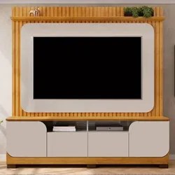 Estante Painel Para TV 65 Pol 182cm Ripado Vanie D04 Bali/Cedro - Mpoz