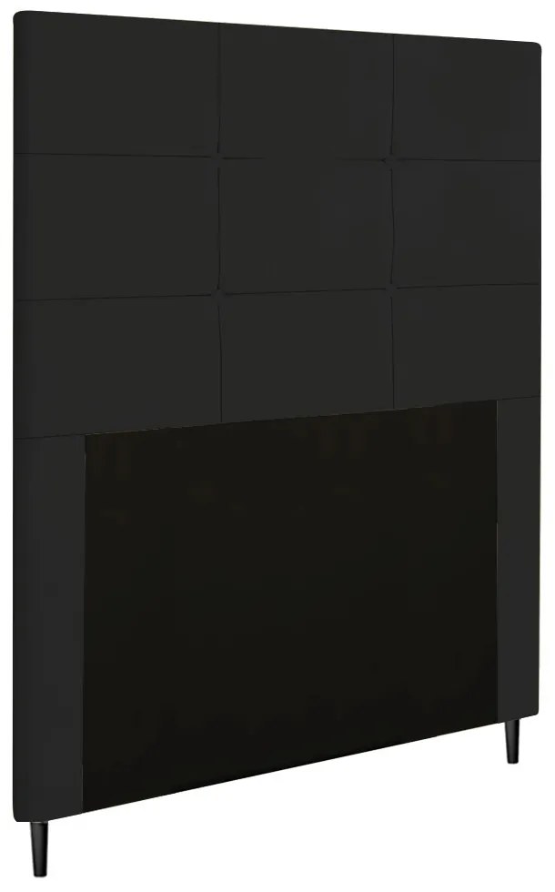 Cabeceira Luna/stambul para Cama Box Solteiro 90 Cm Corino Preto - D'Rossi