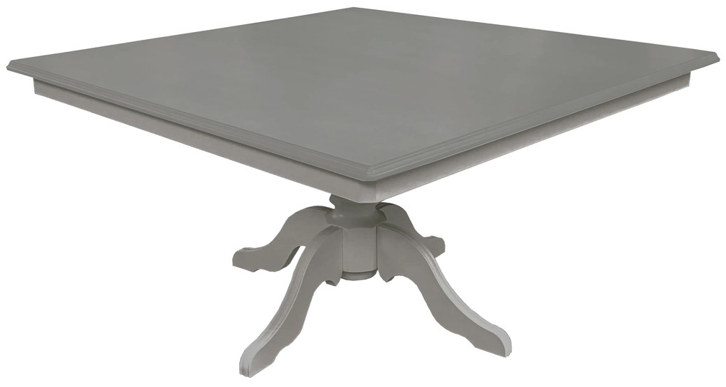 Mesa de Jantar Clássica Quadrada Altesse - 8 Lugares - 1,5m - Cinza Claire Provençal Kleiner