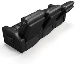 Poltrona Reclinável Para Cinema 3 Lugares Praddo FH9 PU Preto - Mpozen