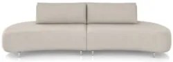 Sofá 2 Lugares 160cm Orgânico Pé Ferro Nagai Suede Bege Z55 - Mpozenat