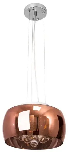 Pendente Cristal E Vidro 28Cm Medusa - COBRE