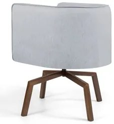 Kit 2 Poltronas Decorativas Base Ka Madeira Betina C-315 Linho Cinza -
