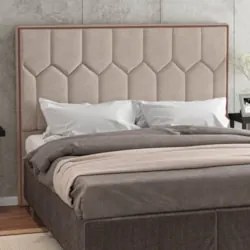 Cabeceira Cama Box Casal 140cm Órion Z37 Linho Areia - Mpozenato