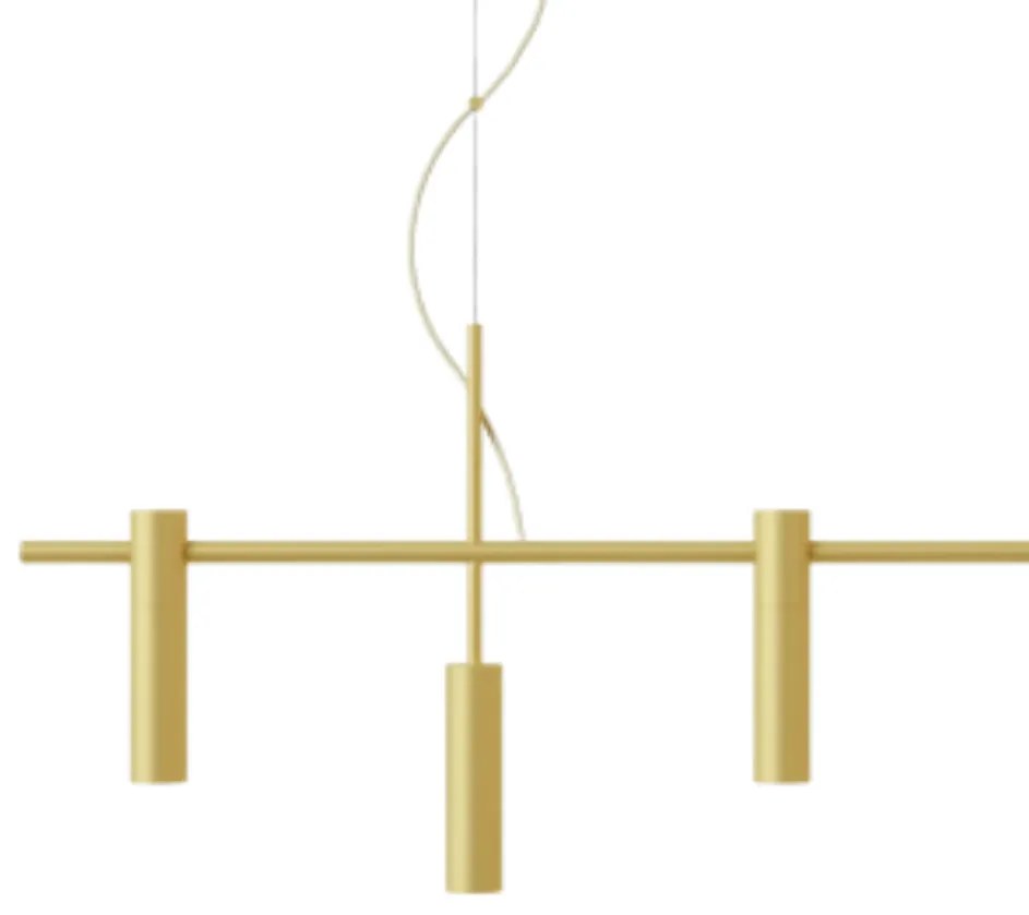 Pendente Retângular 101X3,8X36,5Cm Tubo Desalinhado Alumínio 5Xmr11 -... (CHAMPANHE)