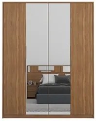 Guarda Roupa Casal 4 Portas 2 Com Espelhos Attore D02 Amendola Touch -