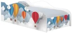 Cama Solteiro Infantil Baixa Para Colchão 188x88cm Balões K06 - Mpozen